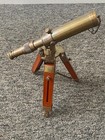 Nautical Design Antique Brass Spyglass Telescope With Wooden Tripod Marine Scope