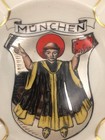 Vintage Munchen Barvaria Ashtray Ceramic Handpainted Germany