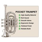 Pocket Trumpet Nickel Plated With Mouth Piece N Case-brs