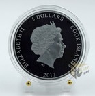 Cook Islands 2017 Guy Fawkes Mask 1 Oz Silver Black Proof Coin