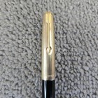 Vintage Parker 51 Custom Aerometric Black Fountain Pen 1 10 12ct Rolled Gold Cap