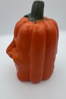 Halloween Pumpkin Tealight Candle Holder Jack-o-lantern Fall 9 5    Ceramic Vtg