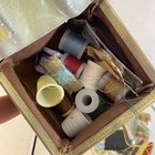 Vintage Emergency Travel Sewing Kit Case Pouch  Repair Thread Scissors Thimble