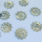 Sequins Silver Fancy Sunburst  wheels  Wheelies  20mm  50 Pieces  loose 