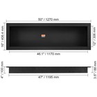 Shower Niche 16x50x4  Single Shelf Wall-inserted For Shower Bathroom