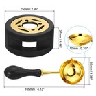 Wax Seal Warmer With Melting Spoon For Wax Sealing Stamp Envelope  Black