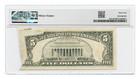 Printed Fold Error  Fr  1978-b 1985  5 Federal Reserve Note Pmg Choice Unc64  mi