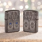 Zippo Gothic Window Design Armor   Black Ice   Windproof Pocket Lighter  46753-   
