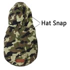 Fleece Lining Dog Hoodie Winter Jacket Pet Coat Warm Hooded Green Camo Size L
