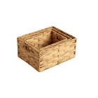 Eden Grace Set Of 3 Hand Woven Wicker Baskets - Water Hyacinth Nesting Sizes For