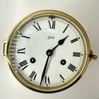 Schatz Brass Nautical Bell Ship s Clock Antique Maritime Porthole Roman German