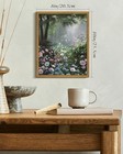  Vintage Floral Framed Wall Art Scenery 10l  X 8w  Brown Garden In Flower