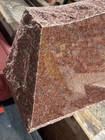 Solid Red Granite Slant Headstone -personalized Memorial With Deep Cut Engraving