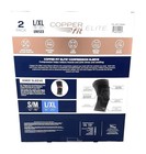 Copper Fit Elite Knee Compression Sleeve L xl 2 Pack 16-20in Support Brace