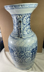 19th C  Chinese Blue White Porcelain Dbl Happiness Vase 17 