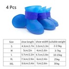4pcs Waterproof Dog Shoes Anti-slip Rain Snow Boots Booties For Small Medium Dog