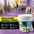 New Epoxy Colored Sand Floor Paint Self Leveling Purple Gloss Non-slip Concrete