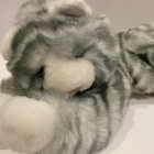 Mjc Gray Tabby Cat Plush Floppy Stuffed Vintage 1992 Pink Nose Blue Eyes Kitty