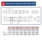  40 Roller Chain Sprocket B Type 3 4  Bore 10 Tooth Hardened Steel