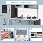 Costzon Kids Kitchen Playset  Wooden Pretend Play Toy Set With Realistic Sound 