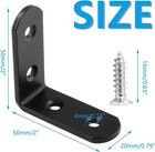 8pcs L Bracket Right Angle Corner Brace  Stainless Steel 2 X 2 Inch Joint Right