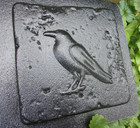 Crow Tile Mold Plaster Cement Casting Raven Bird Plastic Mould 6  X 6  X 1 3 
