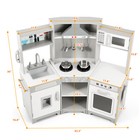 Kids Wooden Cooking Pretend Play Kitchen Set Corner Playset Toys Boys Girls Gift