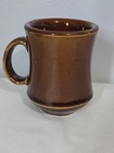 Vintage Crestware Brown Stoneware Bell Curved Heavy Diner Coffee Cup Mug
