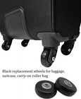 Luggage Replacement Wheels - 50 X 18mm  4pcs Black Rubber Suitcase Wheels Repair