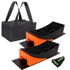 8-piece Curved Rv Wheel Leveling Blocks Kit With Wheel Chocks