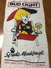 Vintage Bud Light Spuds Mackenzie Beach Towel     the Original Party Animal   
