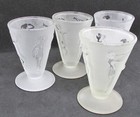 Consolidated Glass Art Deco Dancing Nymphs Nude Cocktails 1930s Scarce