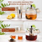 1500ml 50oz  Glass Teapot With Removable Infuser  Ehugos Stovetop Safe Large Tea