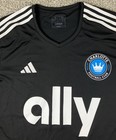 Adidas Charlotte Fc Mls Away Ally Jersey Black Men   s Size Large Slim Fit