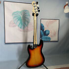 Sunburst 4 String Electric Jazz Bass Guitar Solid Body Maple Neck Ss Pickup