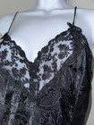 Victorias Secret Vintage Gold Label Satin Slip Dress Nightgown Black Rose Size M