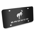 Ford Bronco Classical Logo Black Carbon Fiber Patten Steel License Plate