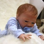 Handmade Lifelike Reborn Baby Doll Vinyl Silicone Newborn Boy Doll Birthday Gift