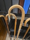 Lot Of  6  Wood Curved Handle Cane   Canes Walking Stick  34  35   38  