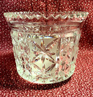 Vtg 24  Crystal Lead Ice Bucket candy Dish 5   t    5 5   dia Hand-cut West Germany 