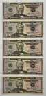 New Uncirculated Fifty Dollar Bills Series 2017a  50  Sequential Notes  Lot Of 5