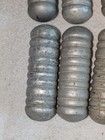 Eight  8  Vintage Aluminum Fishing Net Floats Nautical Collectible Art Display 