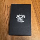 Liquid Death 8 Oz Silver Metal Skull Hip Flask Set W  Funnel   Gift Box