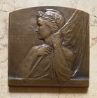 Rare  Ww1 French  pro Patria  Cased Bronze Plaquette C1914 By J p legastelois