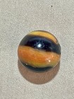 Machine Made Swirl Glass Toy Marble - Black  Orange   Yellow Green  Single