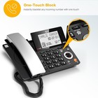 At t Corded Cordless Phone Answering Machine 2 Handsets Call Block Long Range