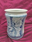Antique C1723 Italian Paint Decorated Majolica Albarello Apothecary Pharmacy Jar