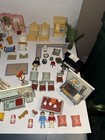 Huge Playmobil Victorian Mansion Dollhouse Furniture Lot People Rugs Accessories