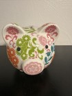 Vera Bradley Lilli Bell Ceramic Piggy Bank 4 5    X 5    X 4    Rare Colorful Bank