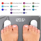 Bluetooth Digital Smart Scale Body Fat weight bmi Analyzer App 400lbs - Gray